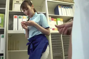 Hot japan girl Hina Maeda play with toy